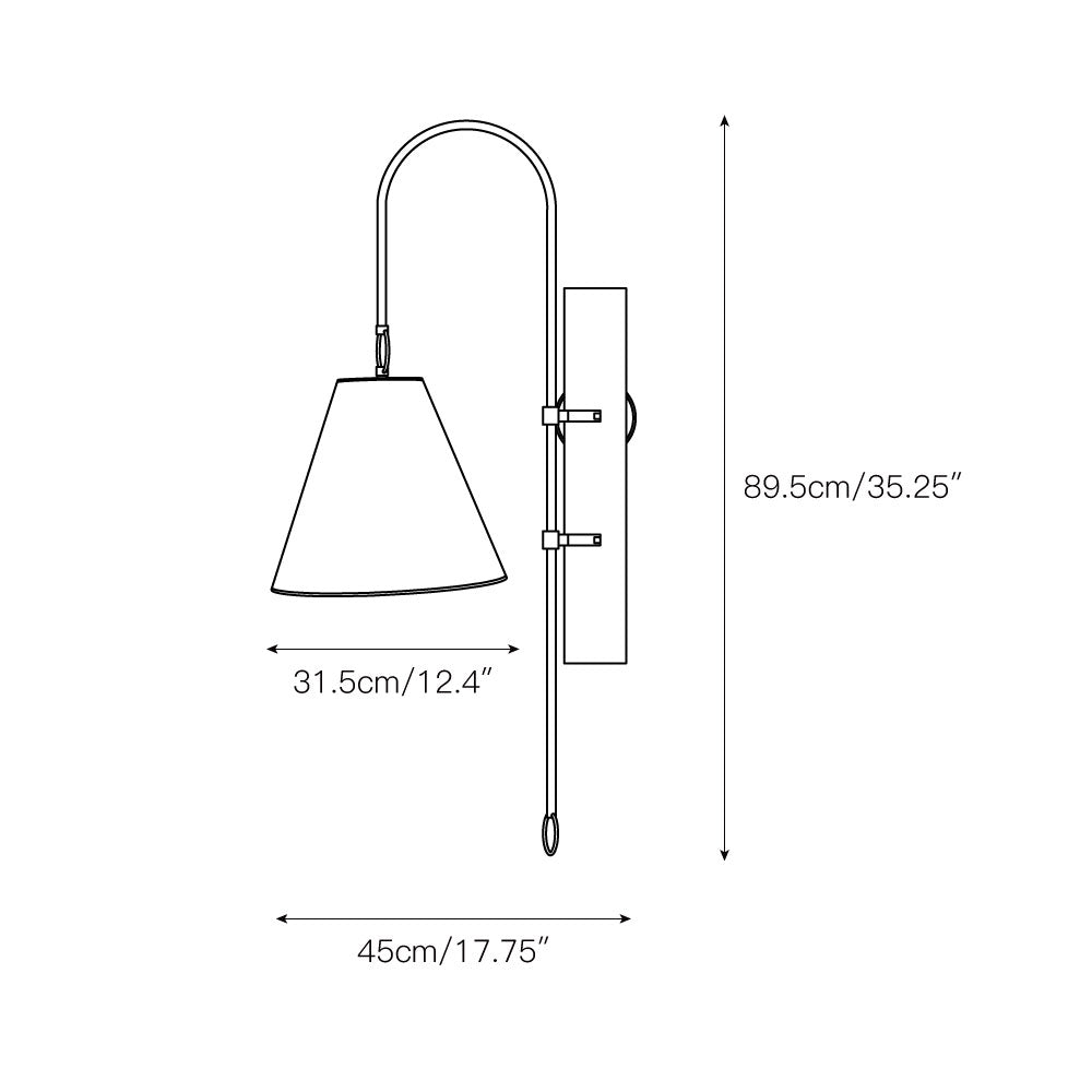 Andromeda Modern Premium Brass Fabric Wall Lamp - Letslighting