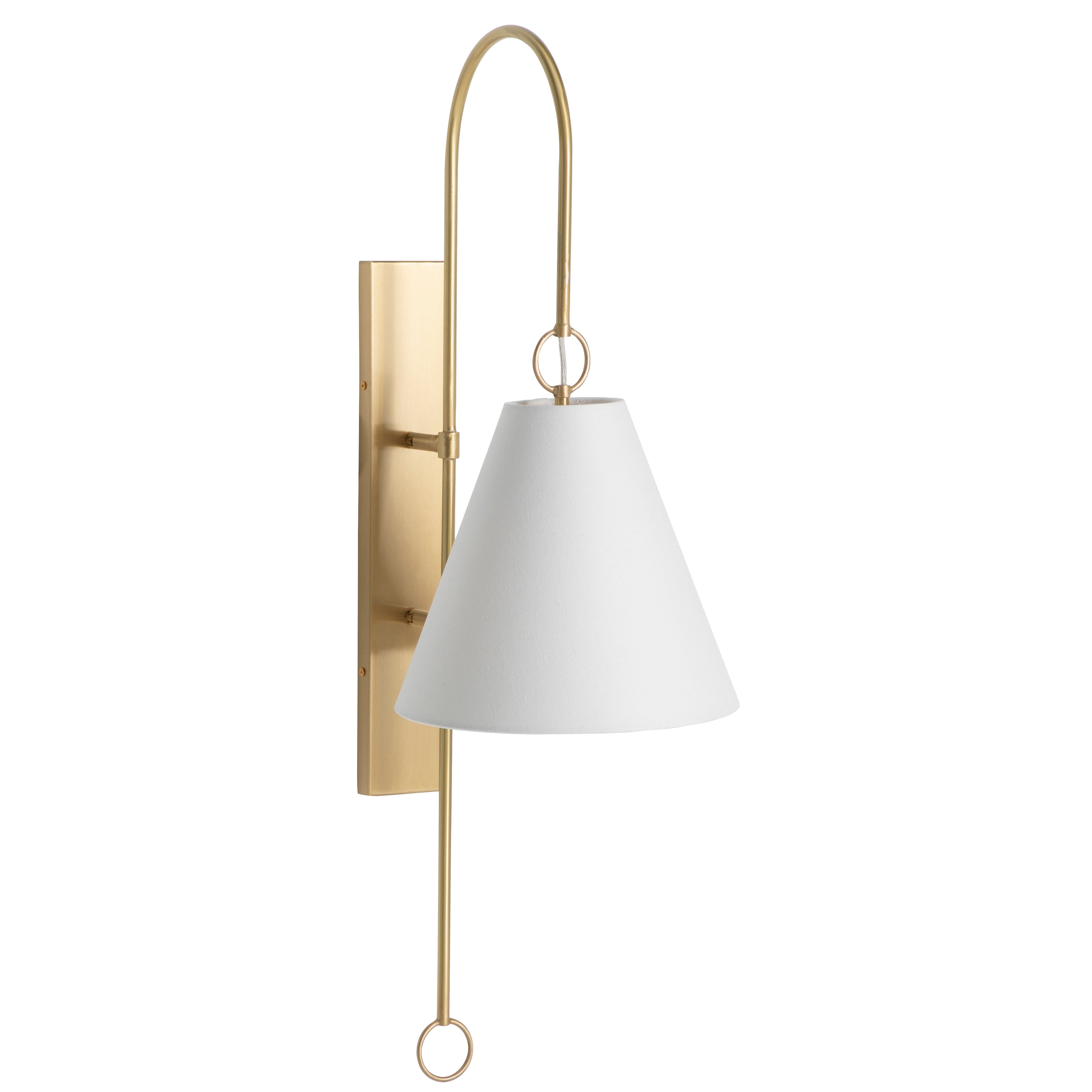 Andromeda Modern Premium Brass Fabric Wall Lamp - Letslighting