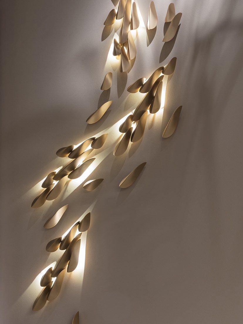 Avynis Abstract Brass Wall Light - Letslighting