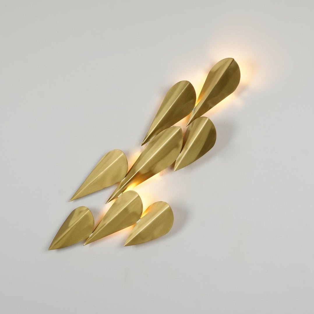 Avynis Abstract Brass Wall Light - Letslighting