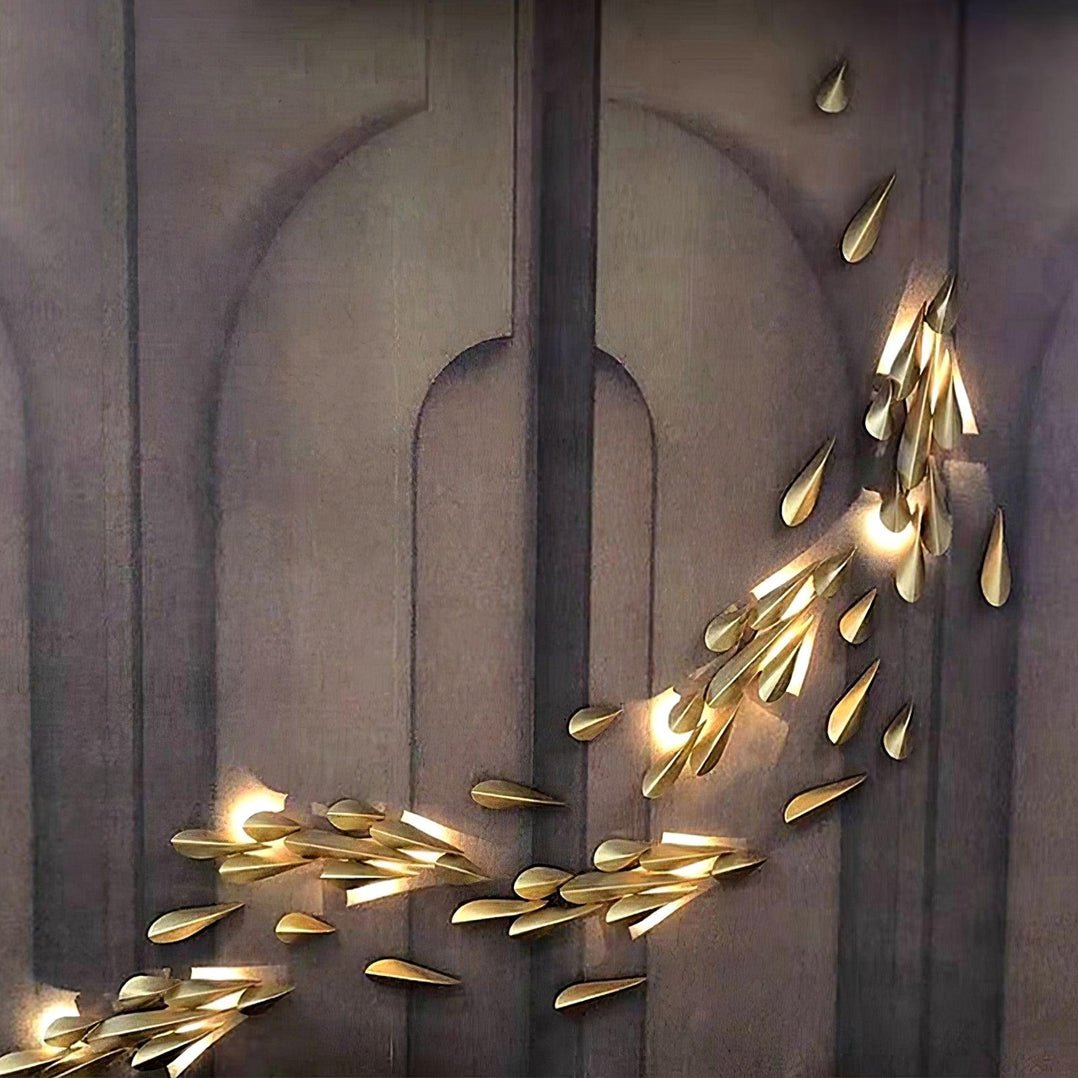 Avynis Abstract Brass Wall Light - Letslighting