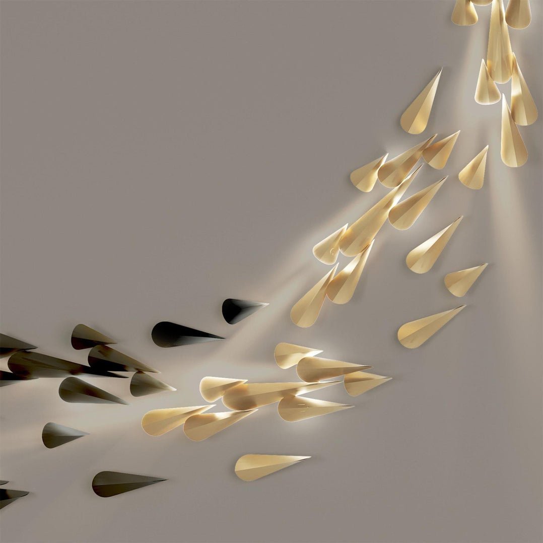 Avynis Abstract Brass Wall Light - Letslighting