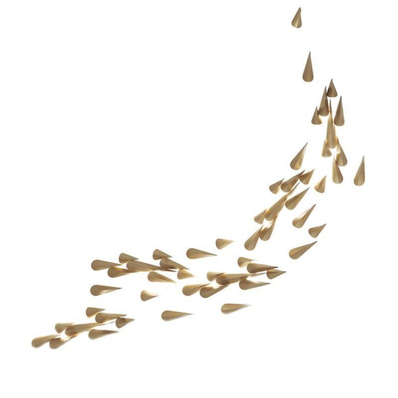 Avynis Abstract Brass Wall Light - Letslighting