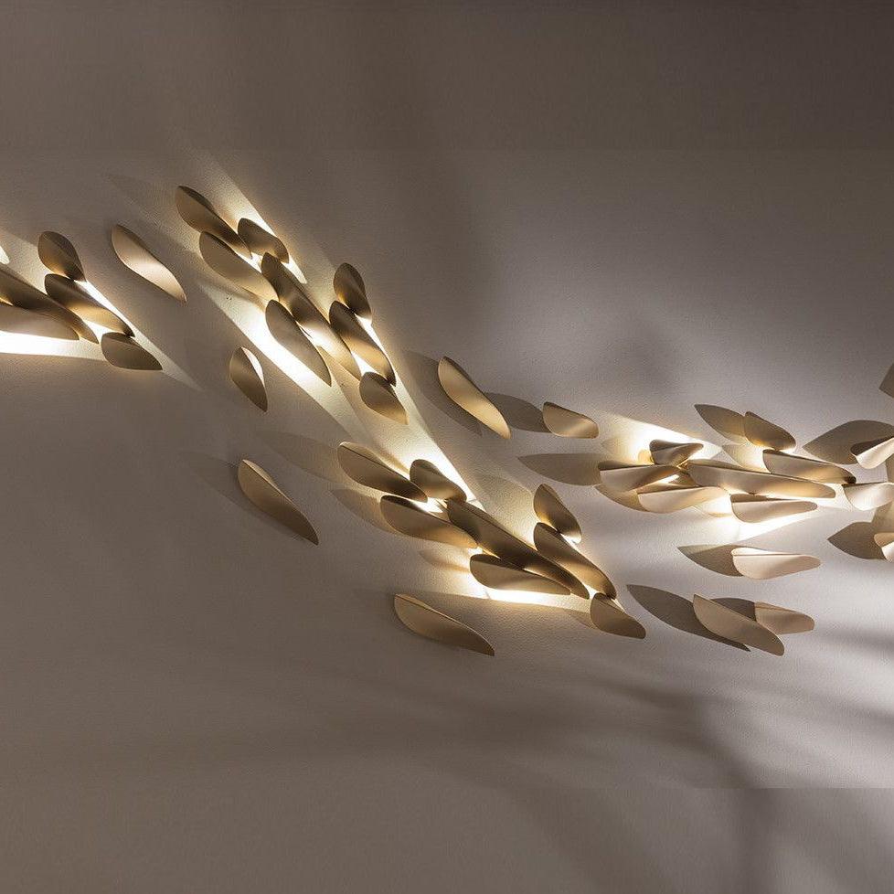 Avynis Abstract Brass Wall Light - Letslighting