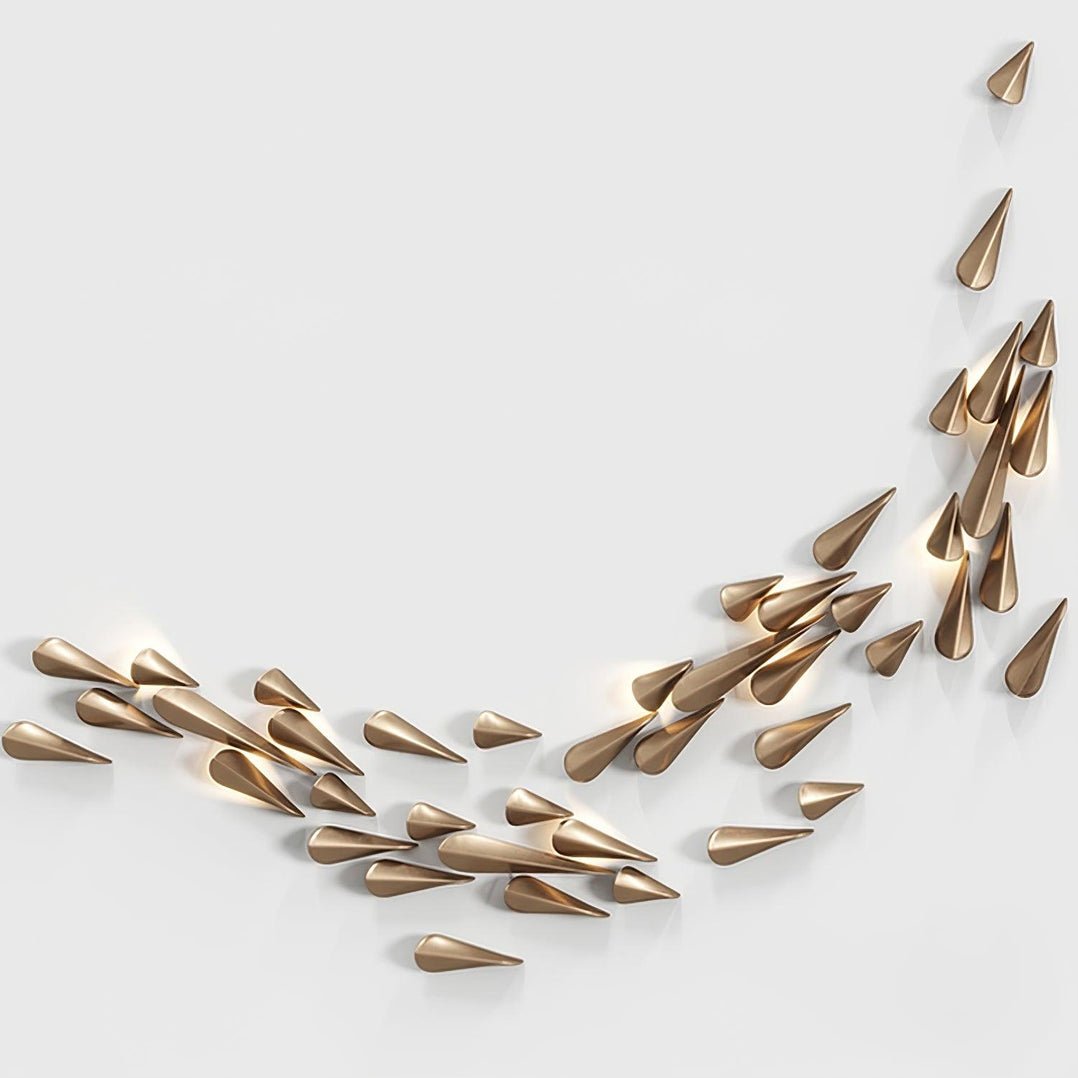 Avynis Abstract Brass Wall Light - Letslighting