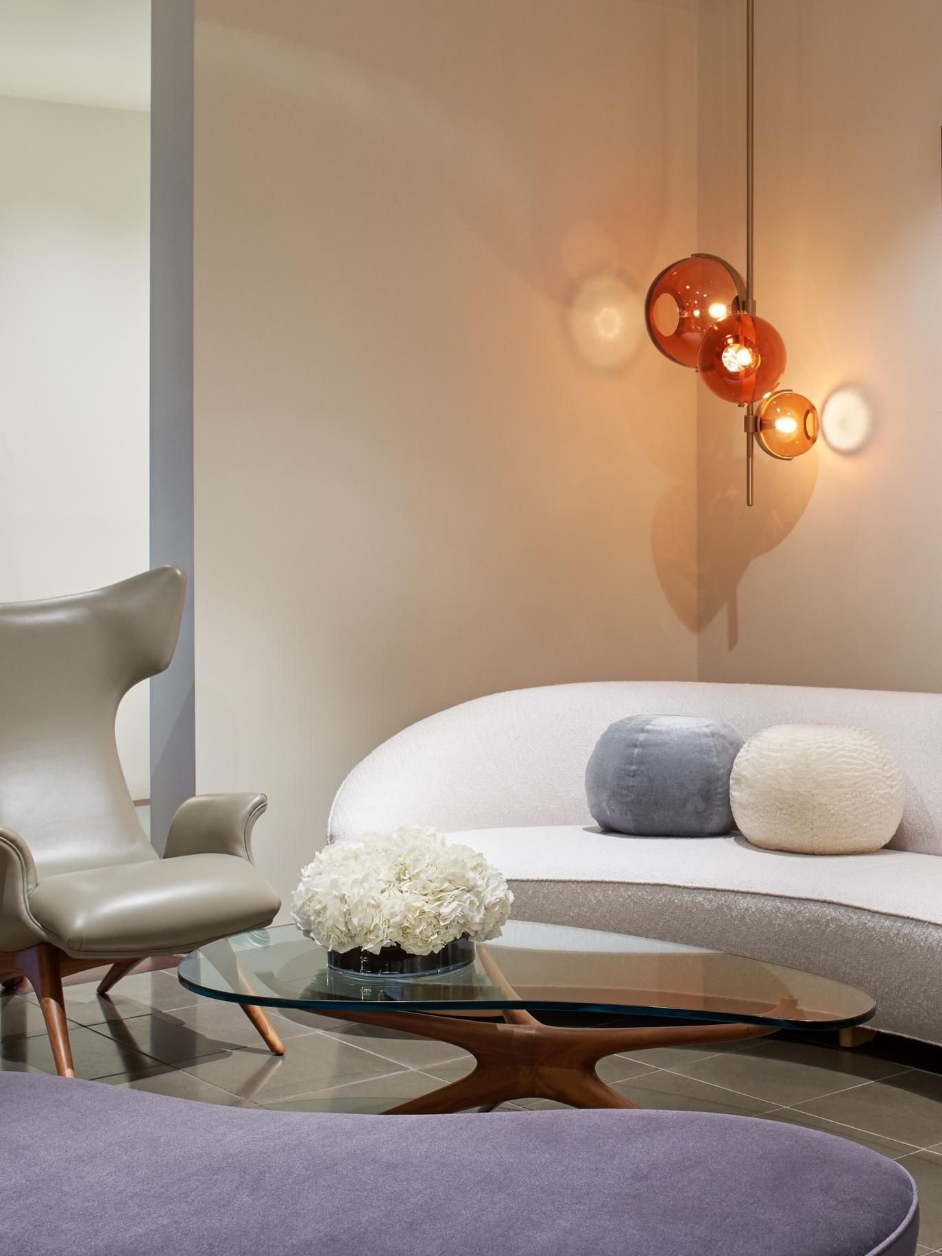 Lustra Chandelier Amber Glass Ball - Letslighting