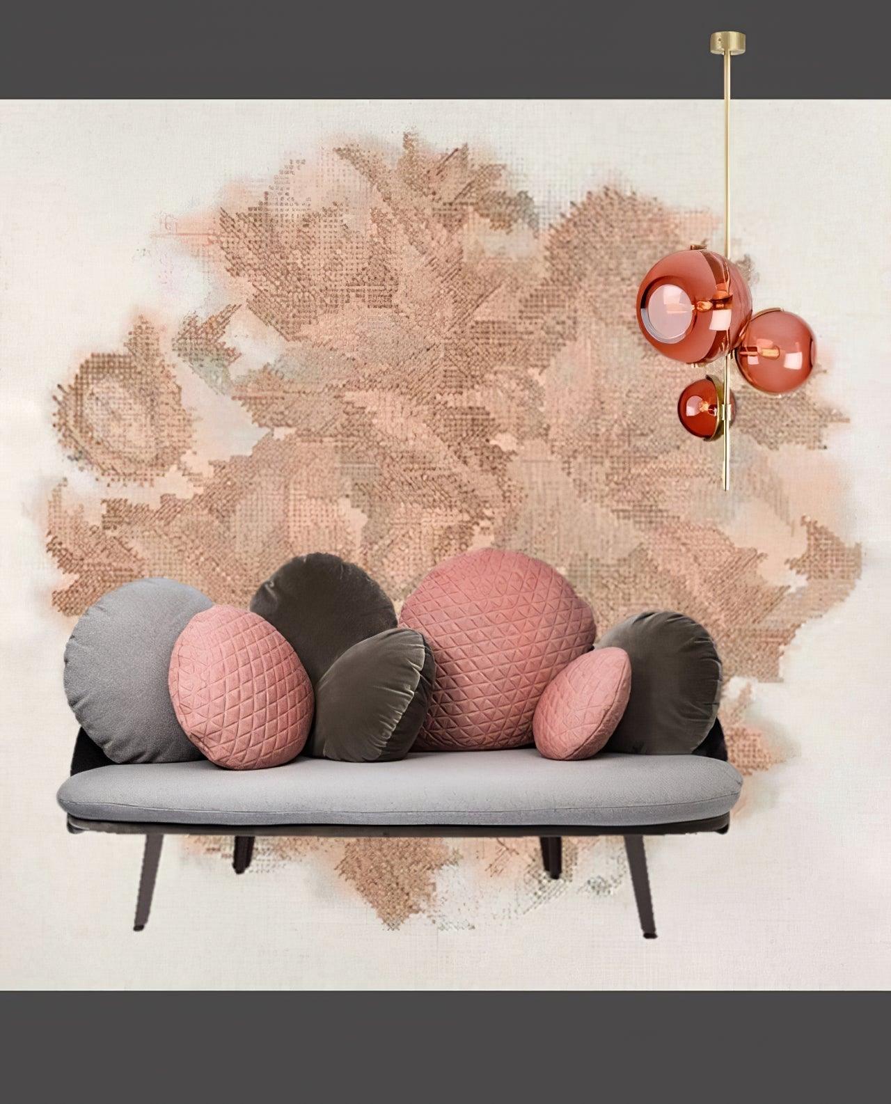 Lustra Chandelier Amber Glass Ball - Letslighting