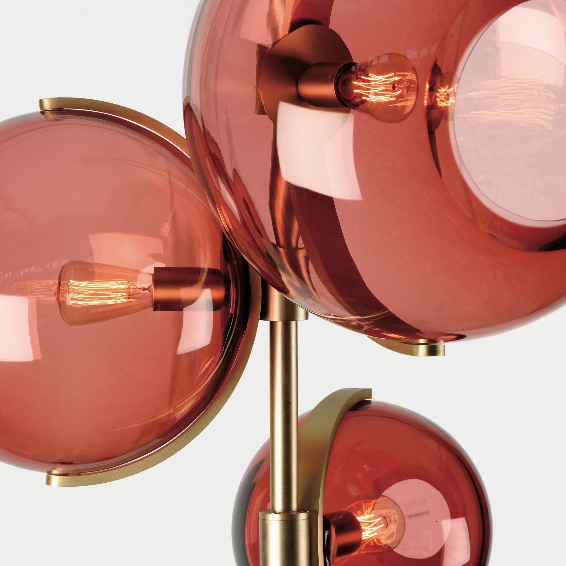 Lustra Chandelier Amber Glass Ball - Letslighting