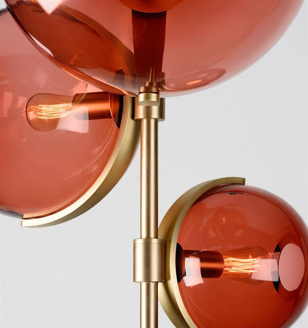 Lustra Chandelier Amber Glass Ball - Letslighting