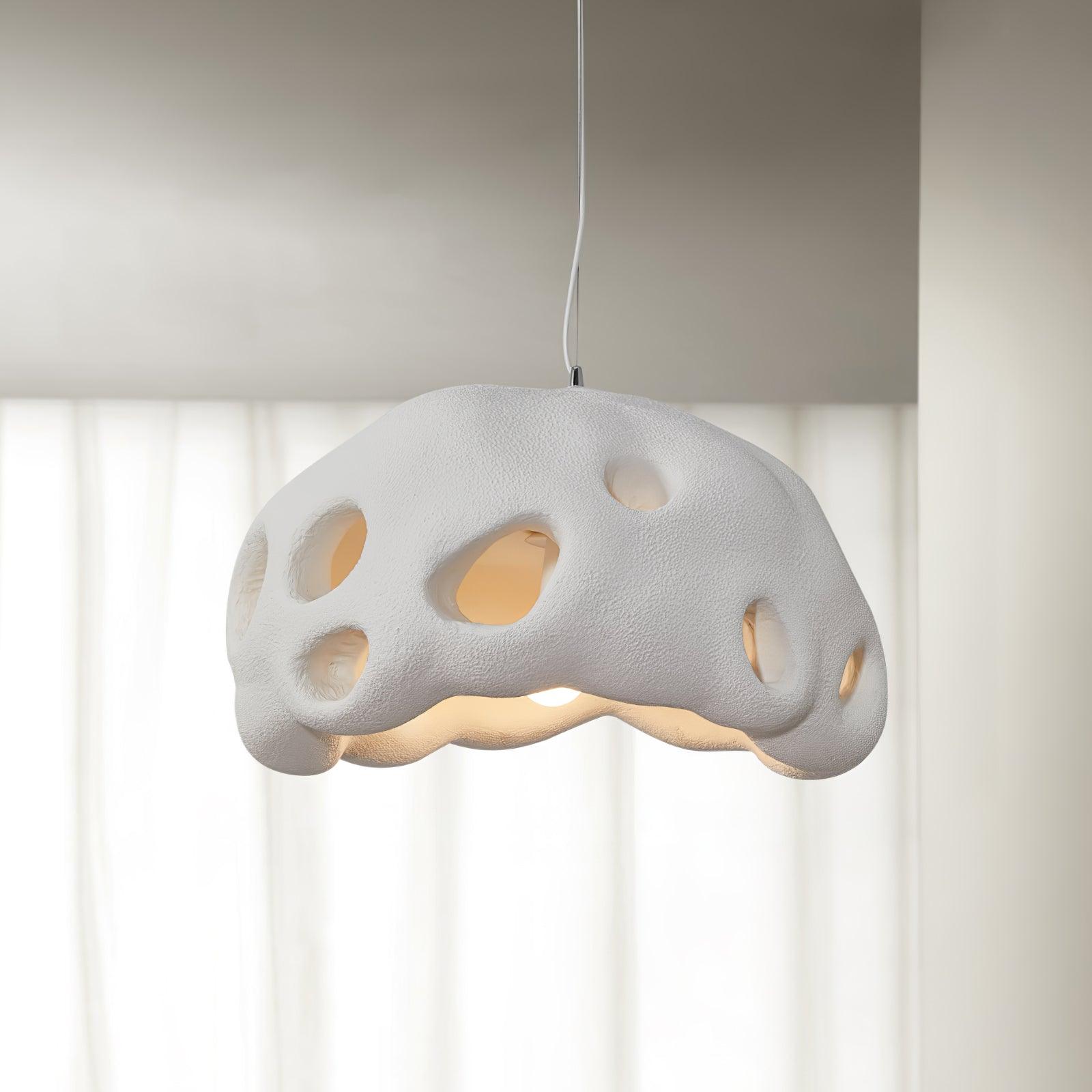 Lustra Pendant Light Resin White for Living Room - Letslighting