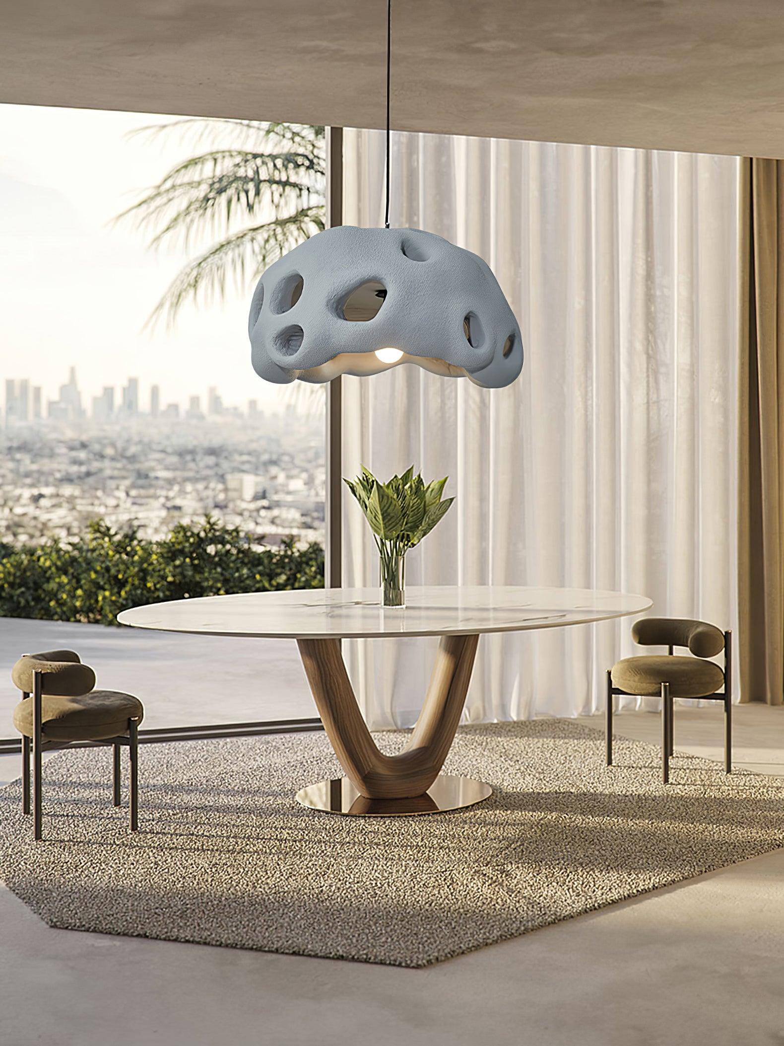 Lustra Pendant Light Resin White for Living Room - Letslighting