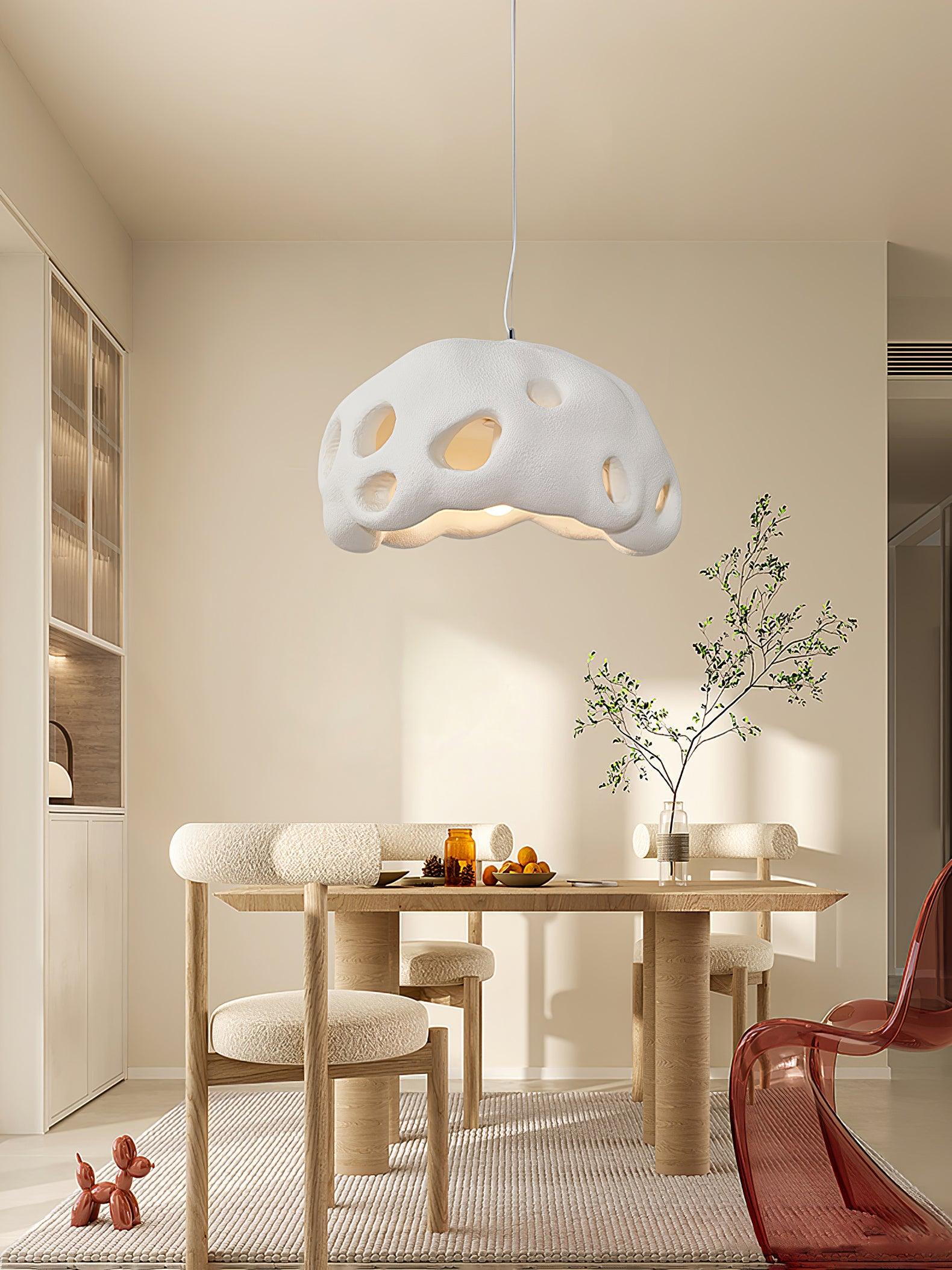 Lustra Pendant Light Resin White for Living Room - Letslighting