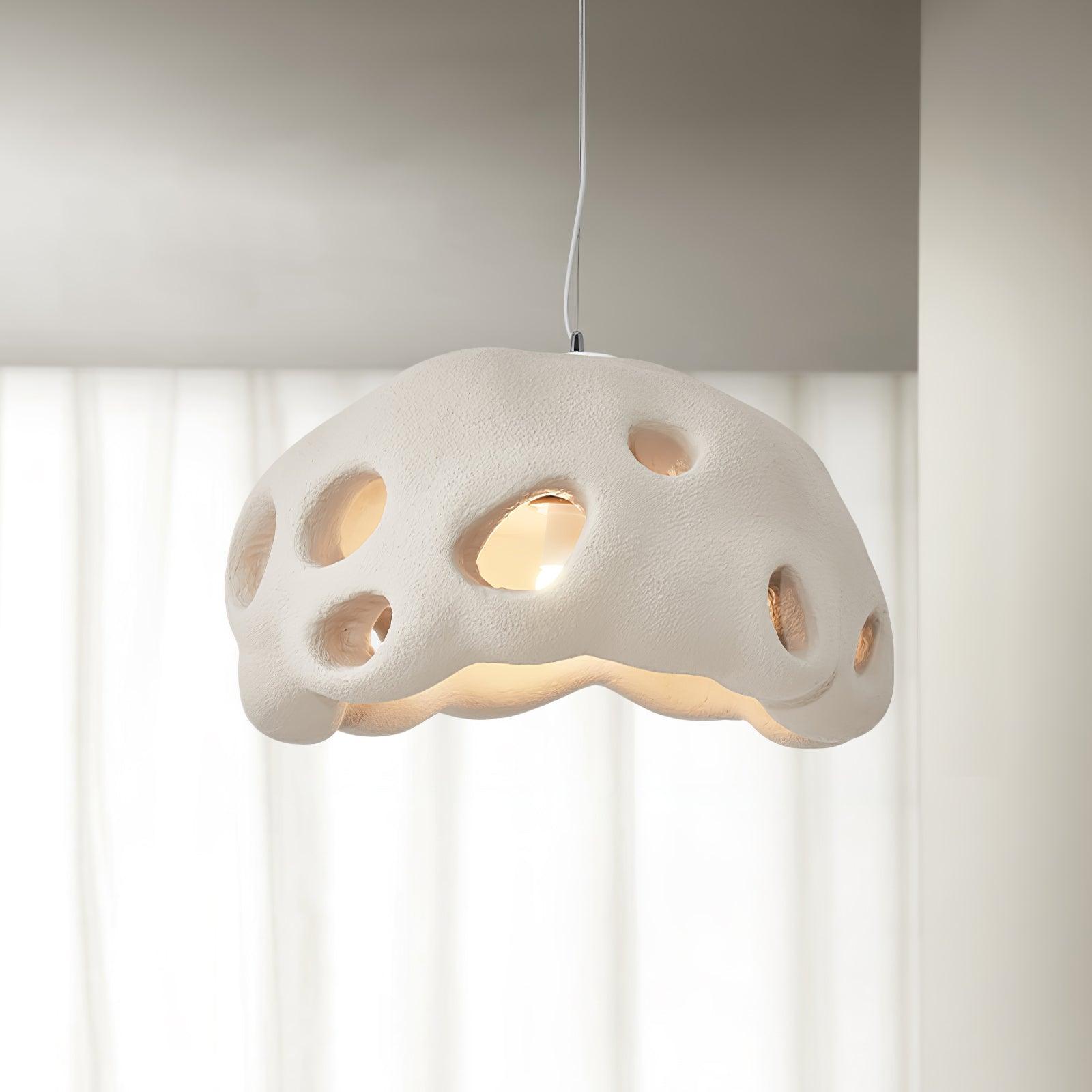 Lustra Pendant Light Resin White for Living Room - Letslighting