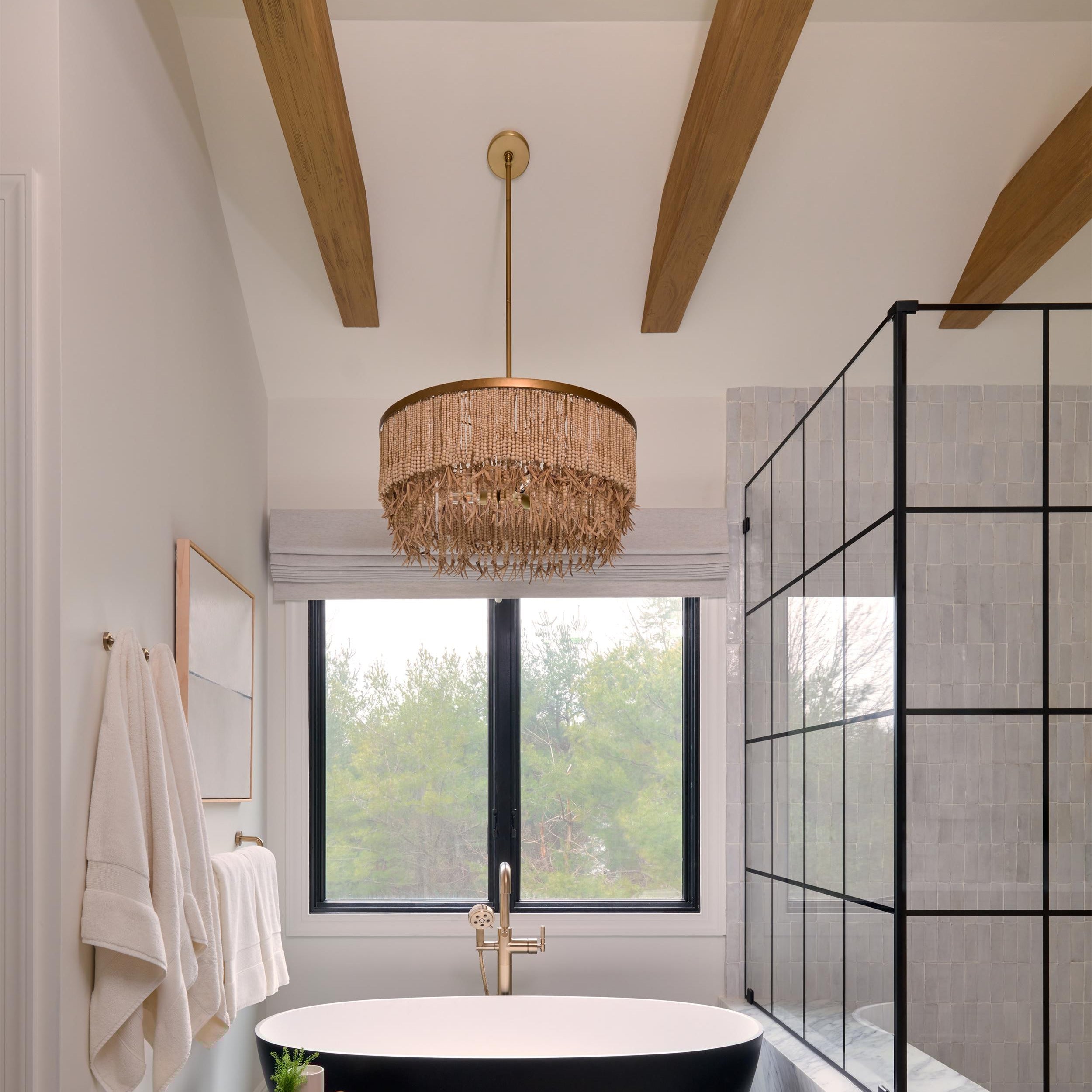 Silva Chandelier  Wood and Coconut beads