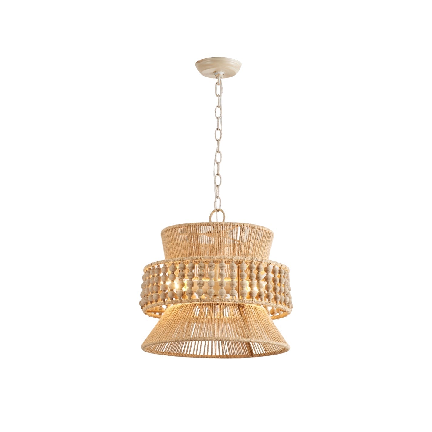 Kvennuvyi Natural Drum Brown Pendant Light - Letslighting