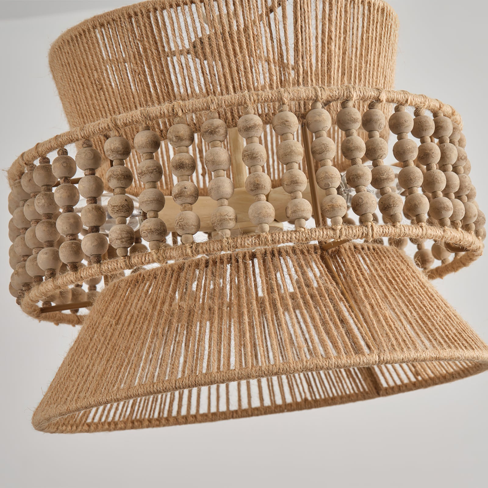 Kvennuvyi Natural Drum Brown Pendant Light - Letslighting