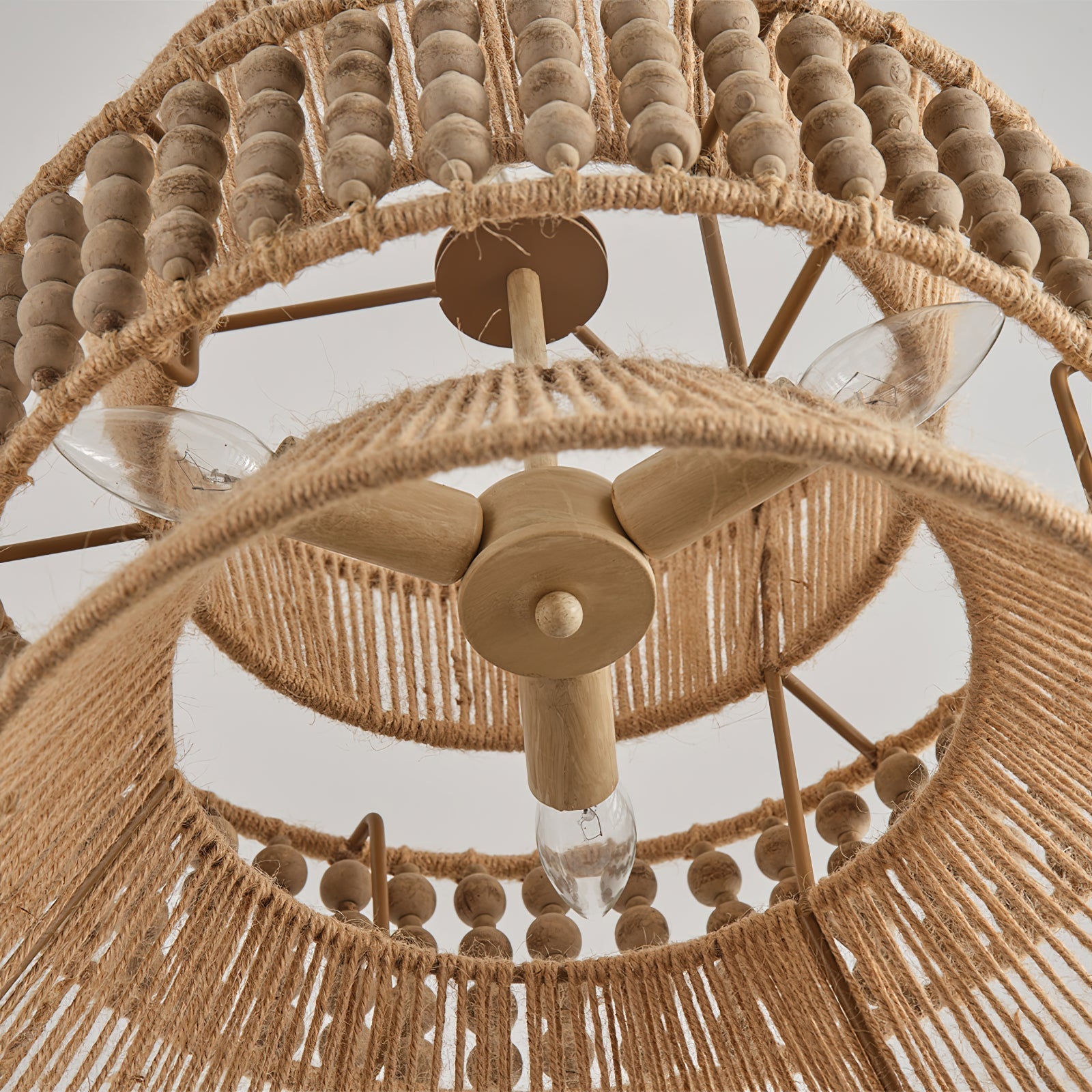 Kvennuvyi Natural Drum Brown Pendant Light - Letslighting