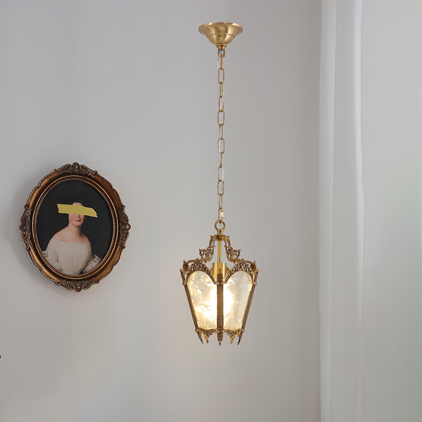 Lustra Pendant Lamp Brass Empire Antique Elegant - Letslighting