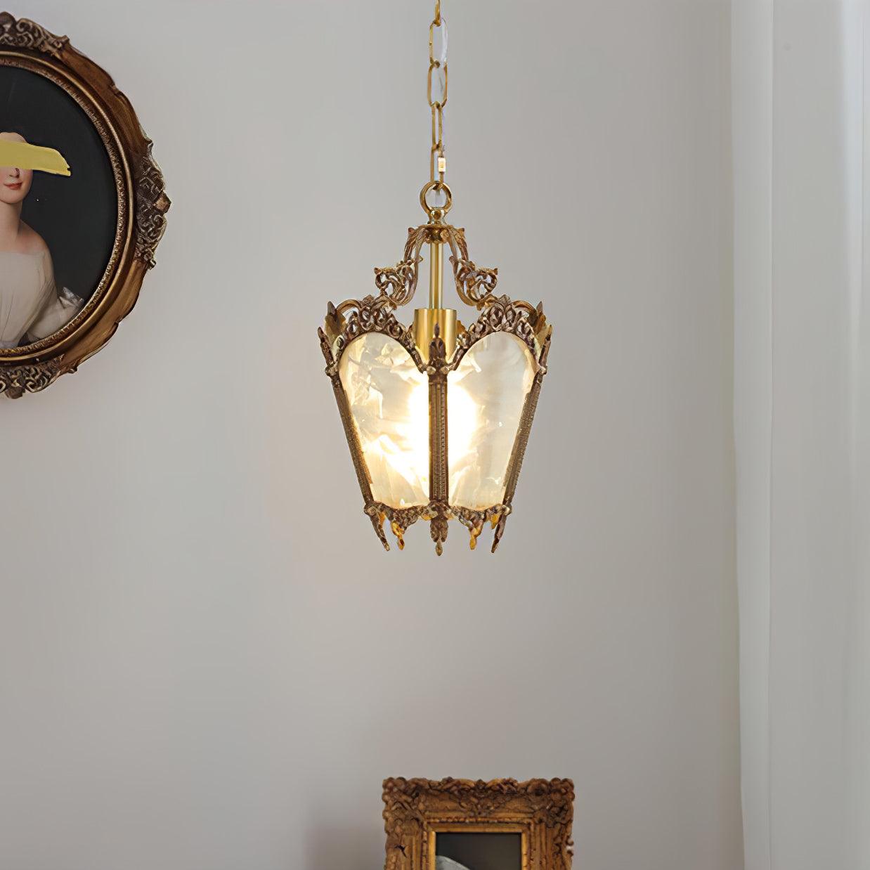 Lustra Pendant Lamp Brass Empire Antique Elegant - Letslighting