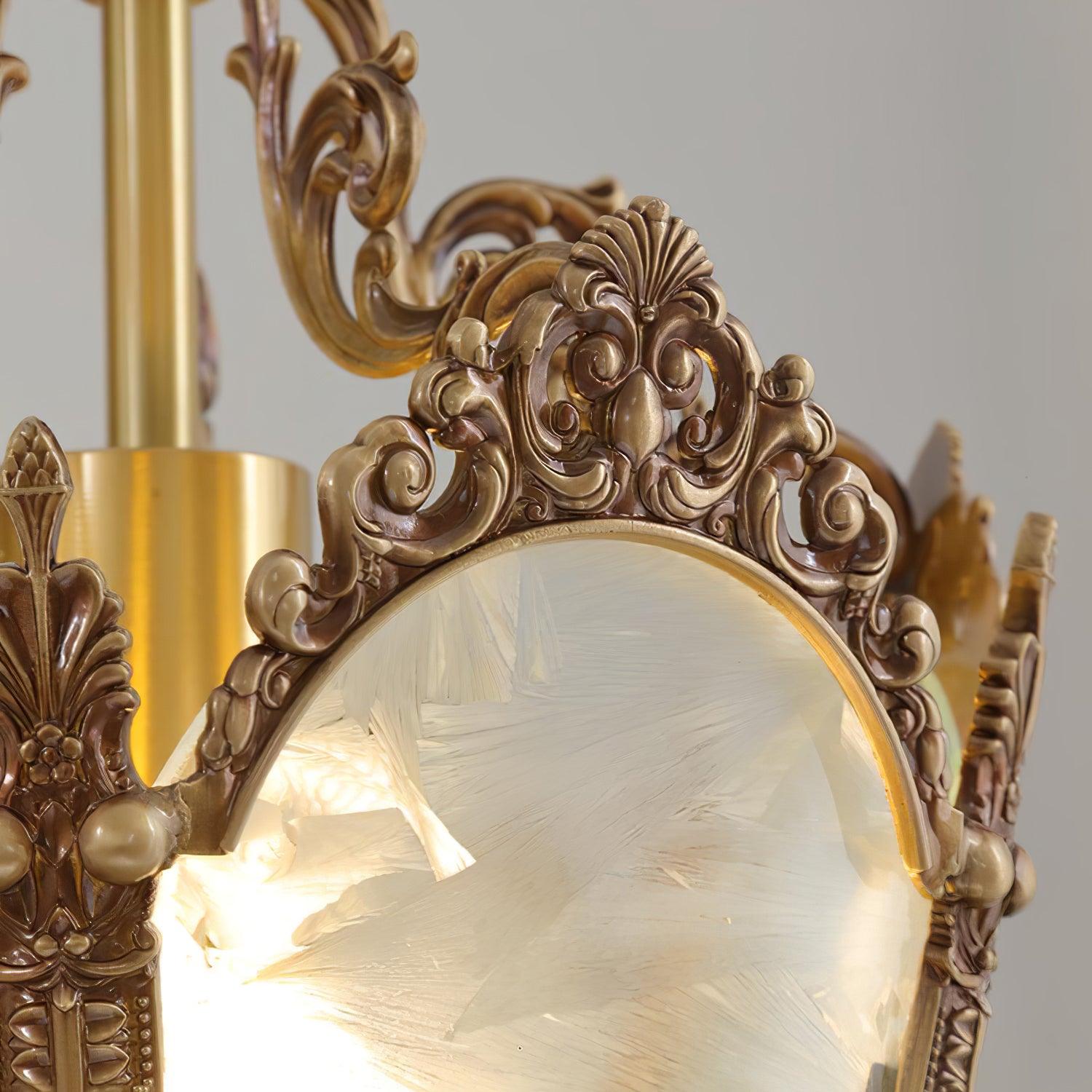 Lustra Pendant Lamp Brass Empire Antique Elegant - Letslighting