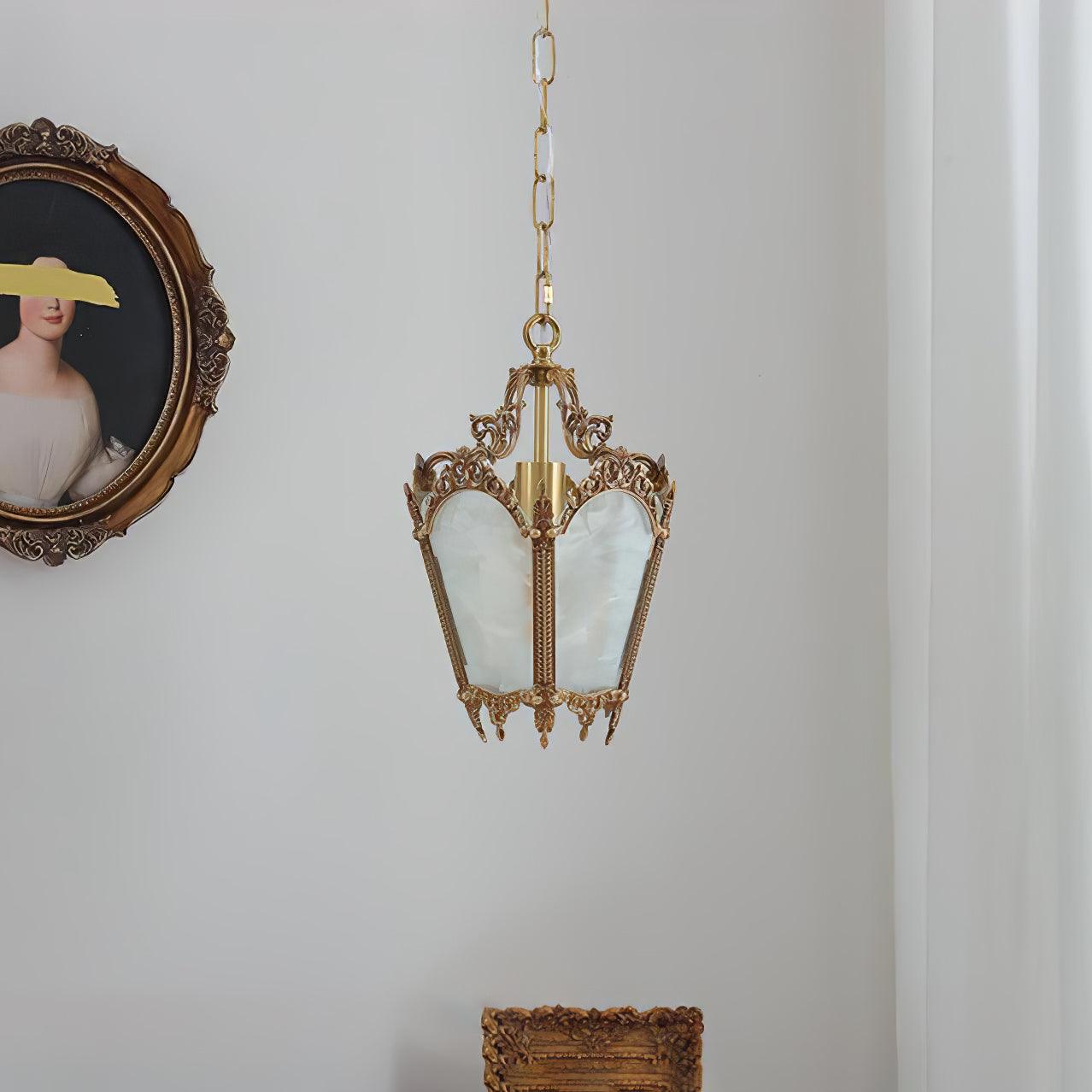 Lustra Pendant Lamp Brass Empire Antique Elegant - Letslighting