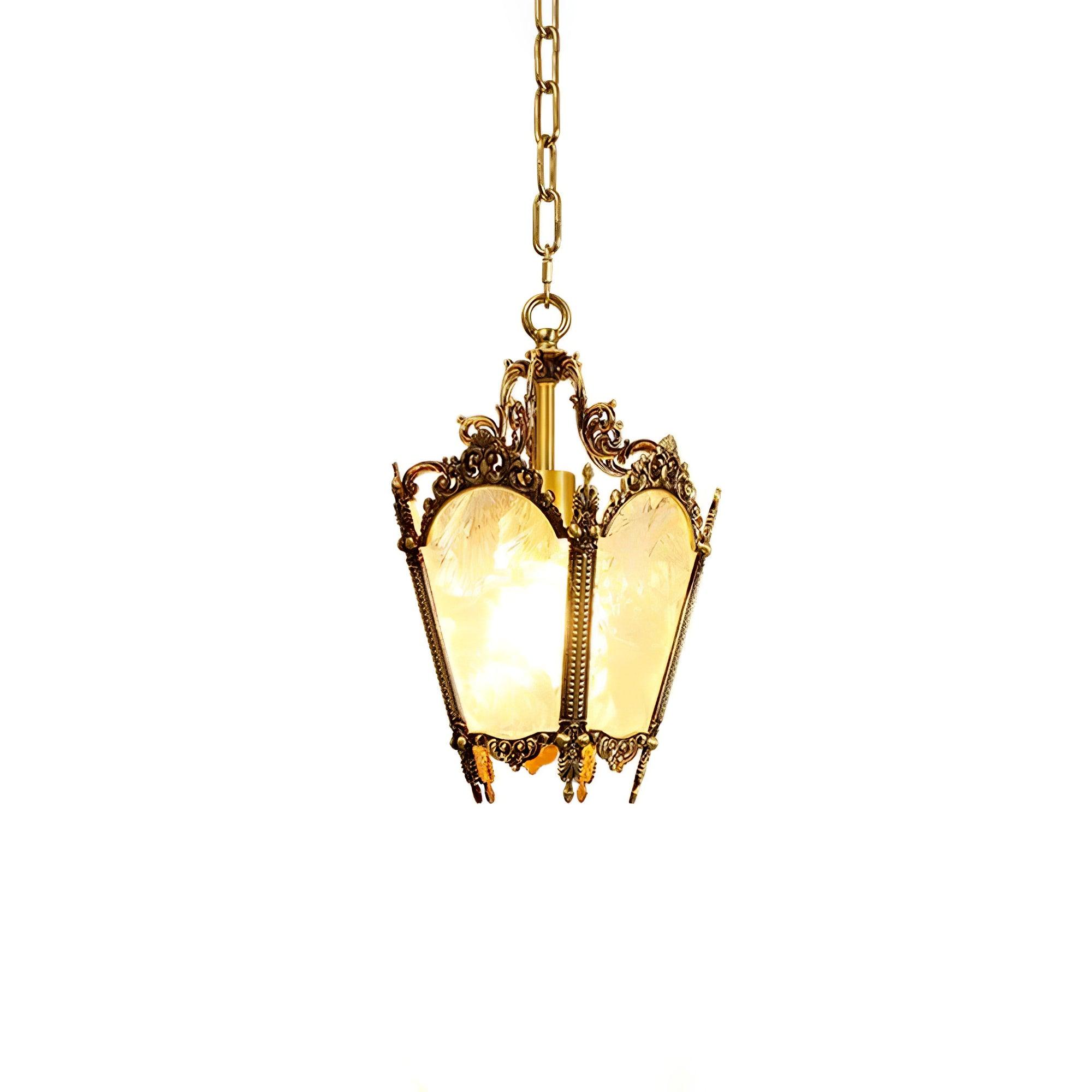Lustra Pendant Lamp Brass Empire Antique Elegant - Letslighting