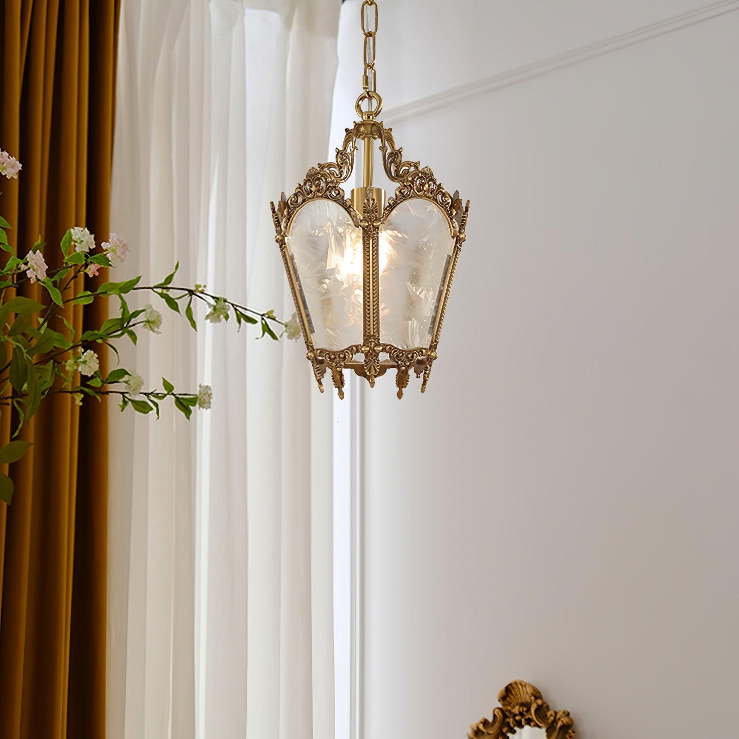 Lustra Pendant Lamp Brass Empire Antique Elegant - Letslighting