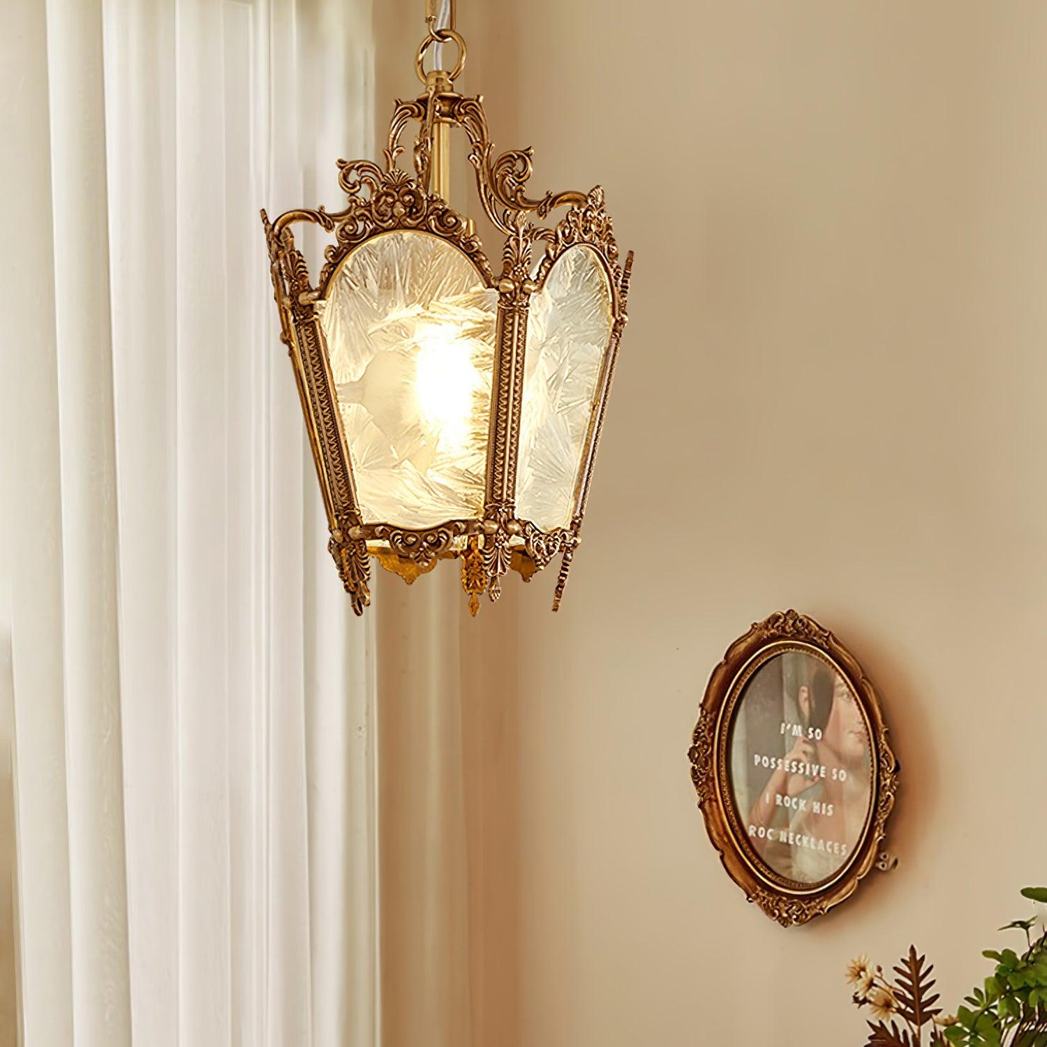 Lustra Pendant Lamp Brass Empire Antique Elegant - Letslighting