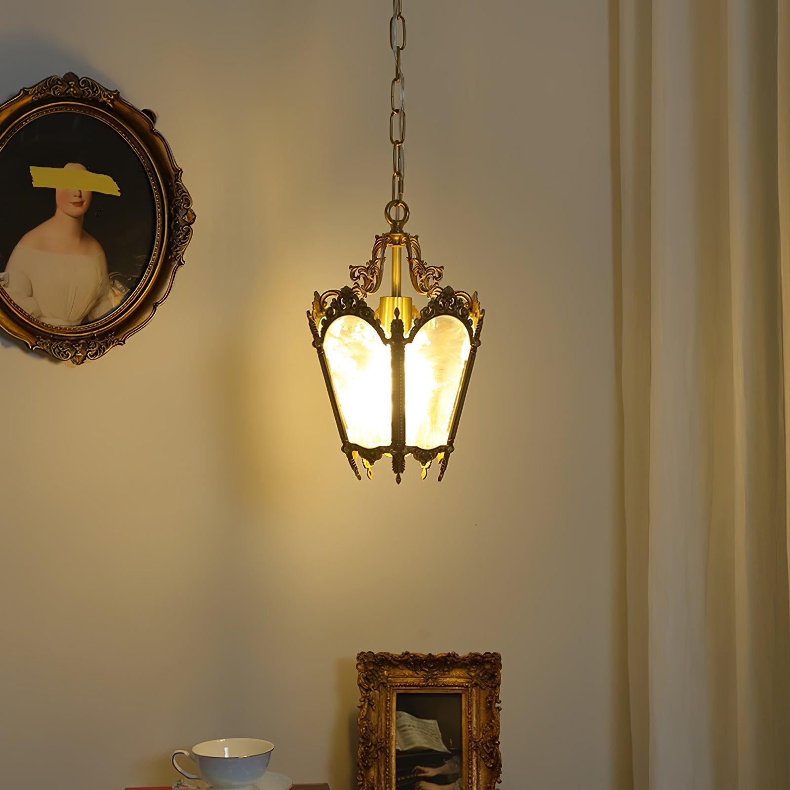 Lustra Pendant Lamp Brass Empire Antique Elegant - Letslighting