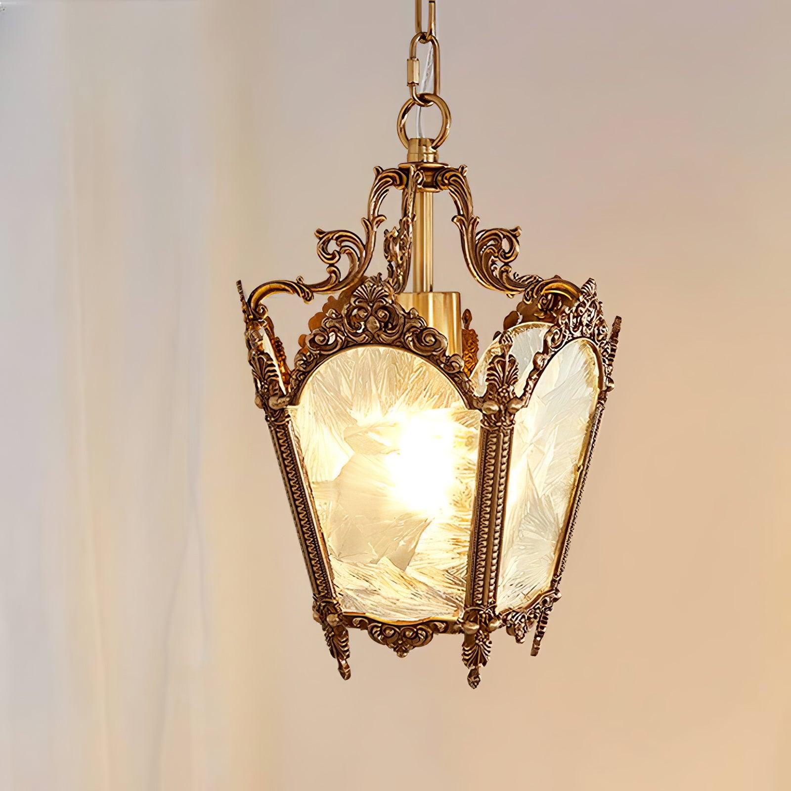 Lustra Pendant Lamp Brass Empire Antique Elegant - Letslighting