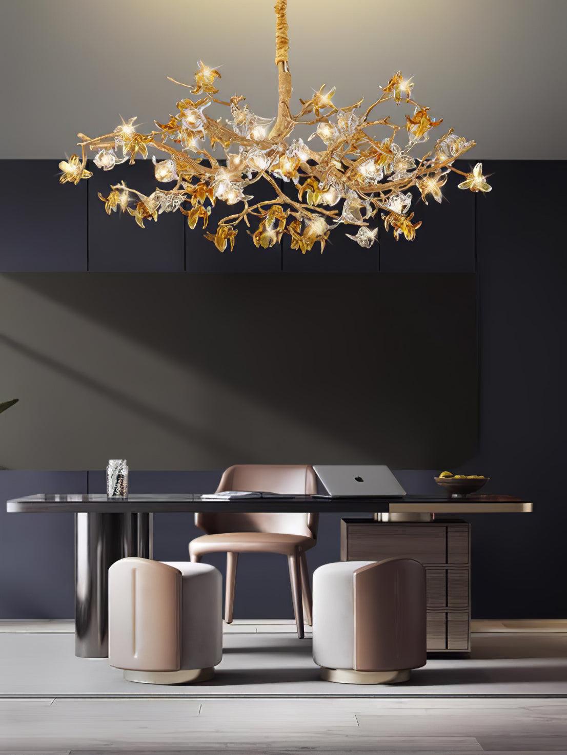 Ulfuvye Postmodern Luxury Branch Brass Crystal Chandelier - Letslighting