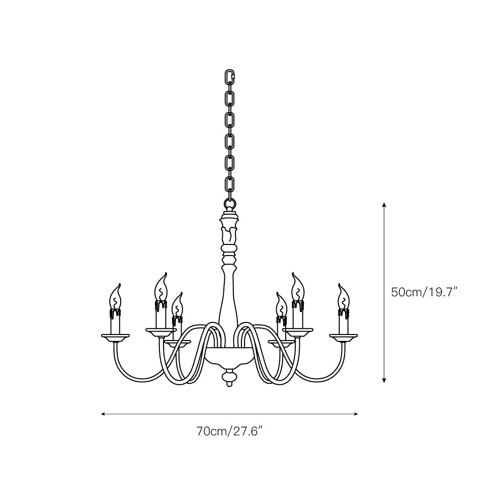 Ljomuvyi Traditional Farmhouse Wood Chandelier - Letslighting