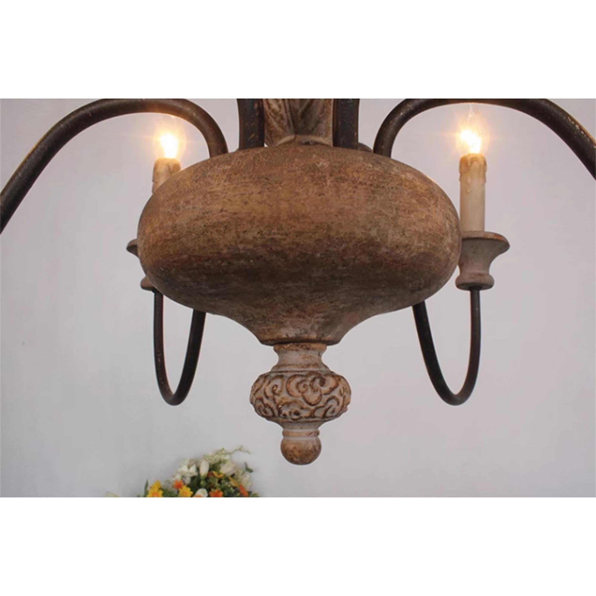 Ljomuvyi Traditional Farmhouse Wood Chandelier - Letslighting