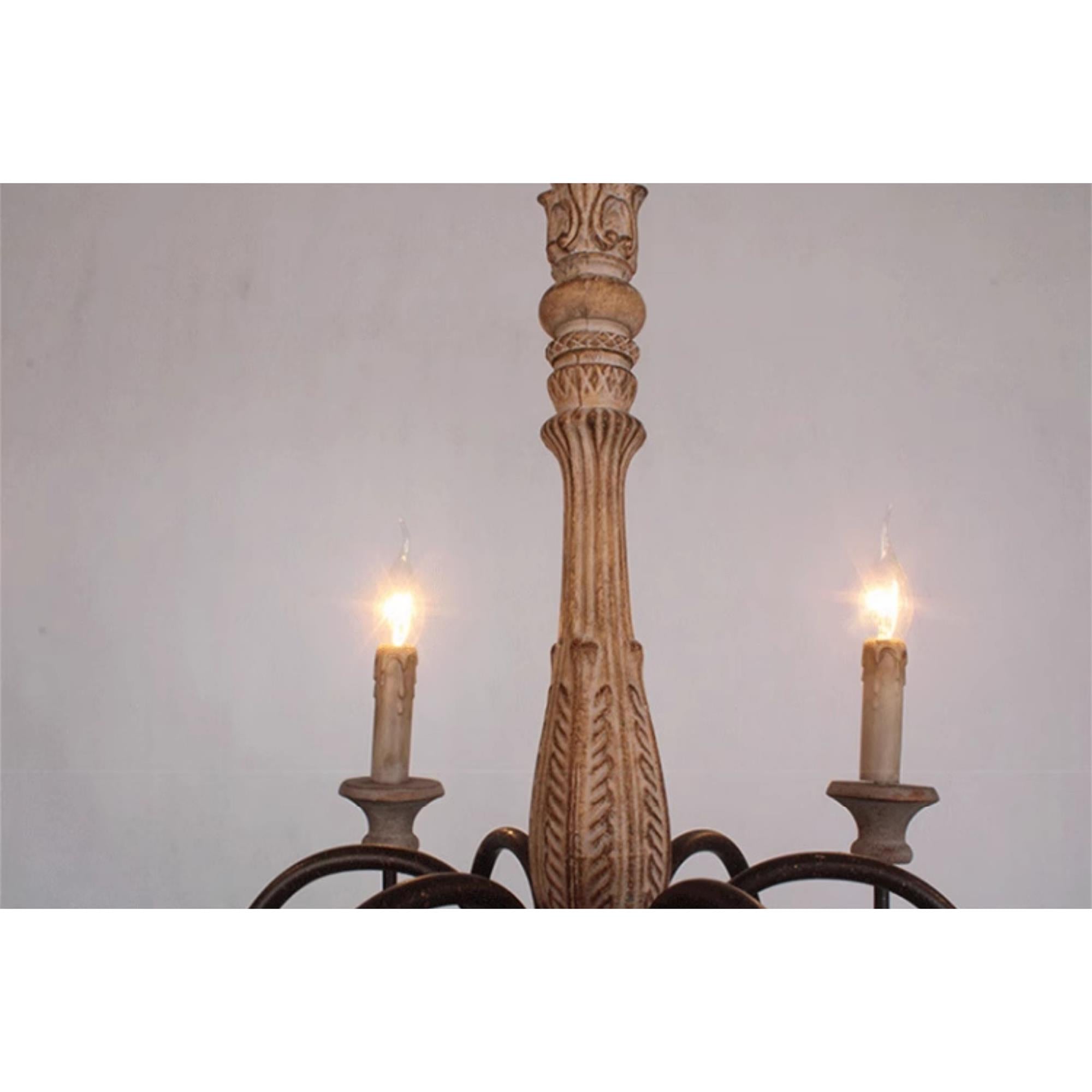 Ljomuvyi Traditional Farmhouse Wood Chandelier - Letslighting