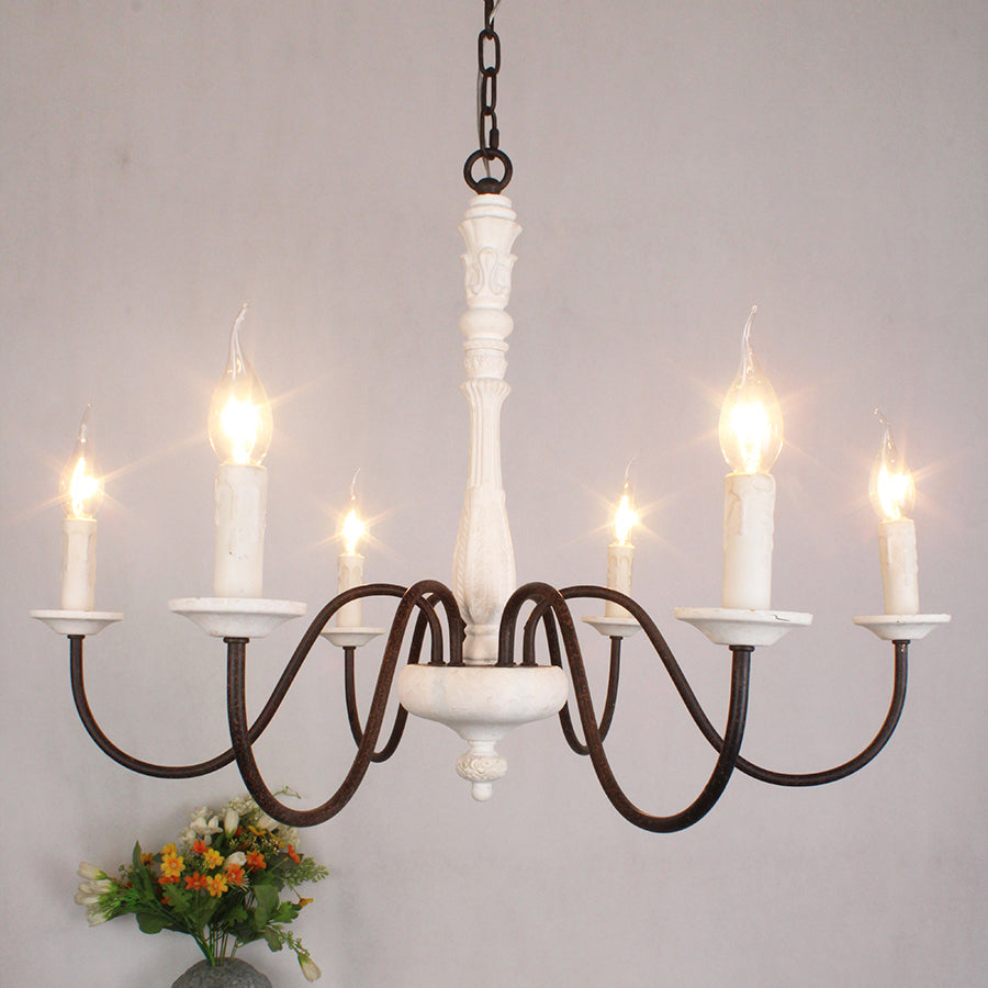 Ljomuvyi Traditional Farmhouse Wood Chandelier - Letslighting