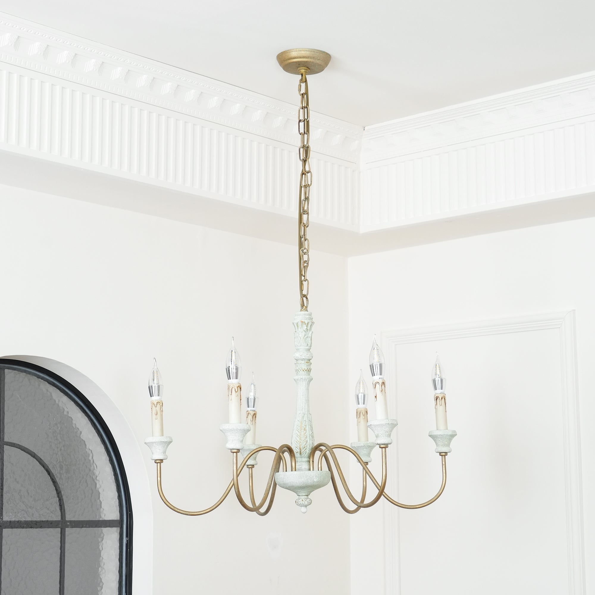 Ljomuvyi Traditional Farmhouse Wood Chandelier - Letslighting