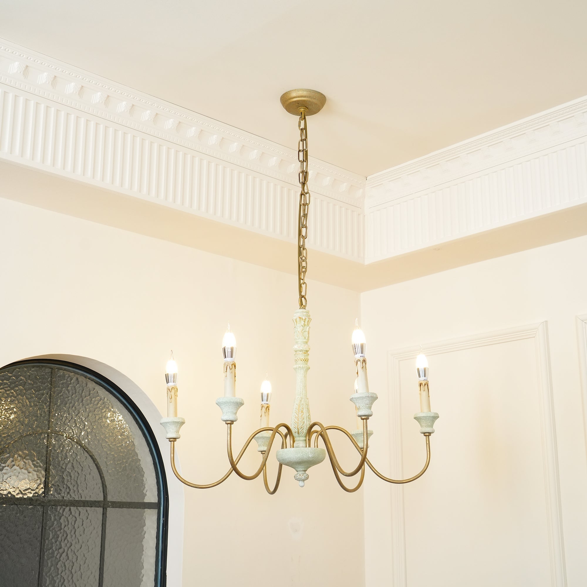 Ljomuvyi Traditional Farmhouse Wood Chandelier - Letslighting