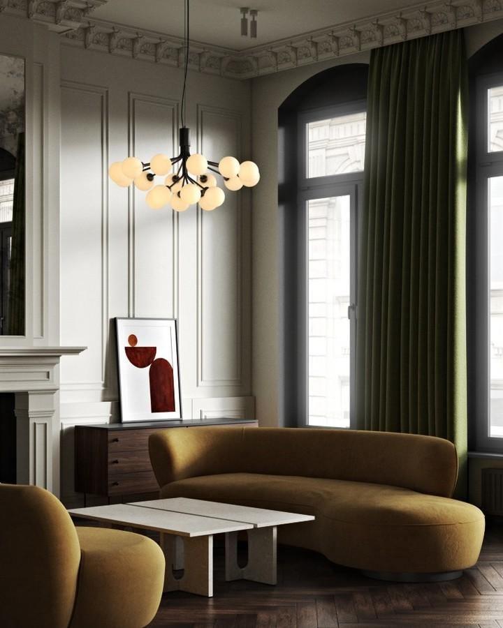 Lustra Pendant Lamp Glass Globe Cluster Brass - Letslighting