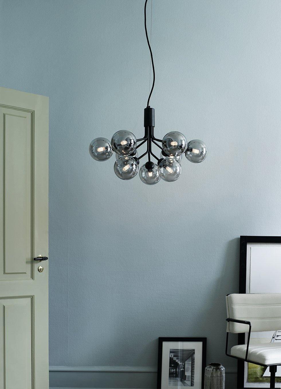 Lustra Pendant Lamp Glass Globe Cluster Brass - Letslighting