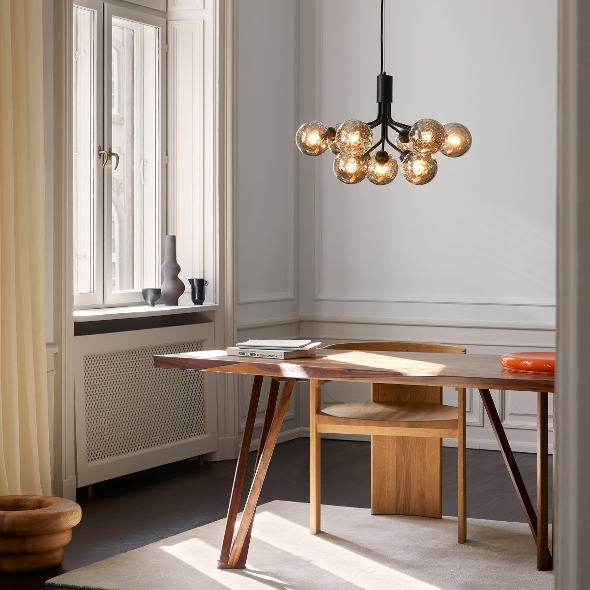 Lustra Pendant Lamp Glass Globe Cluster Brass - Letslighting