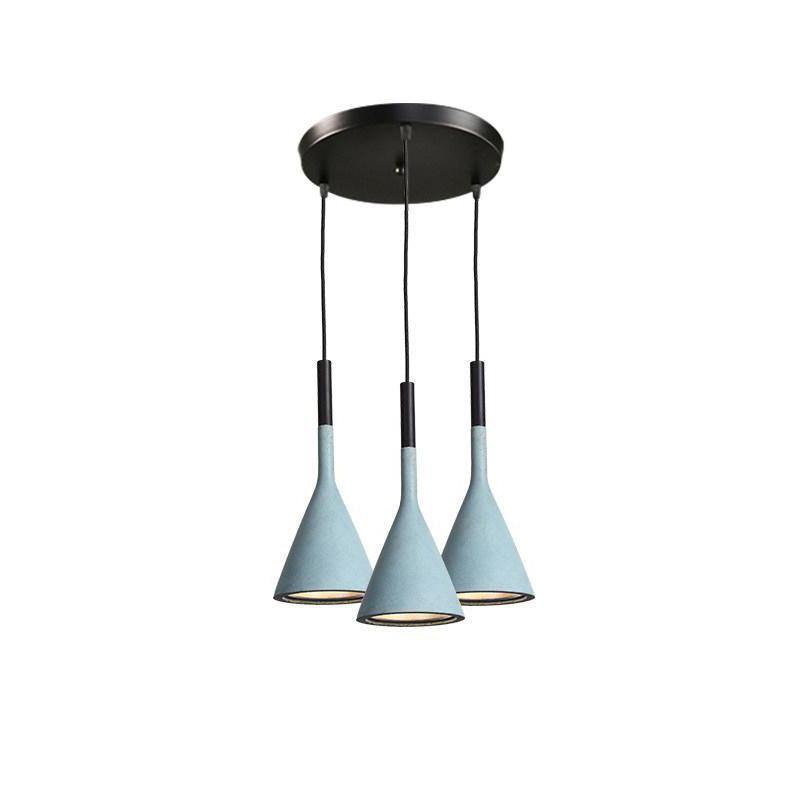 Solara Pendant Lamp Concrete Conical Industrial - Letslighting