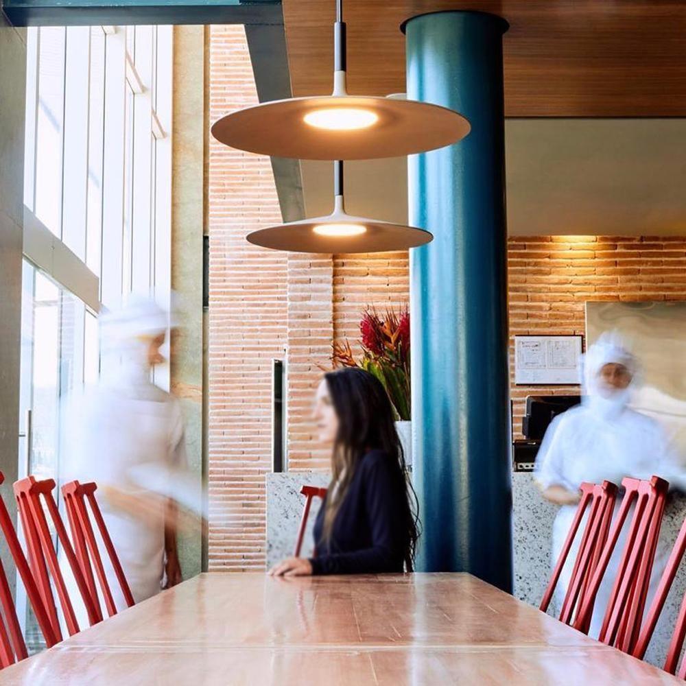 Lustra Pendant Lamp Aluminum Flat Disc - Letslighting