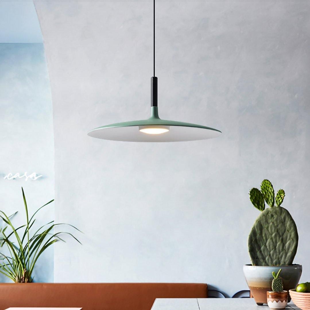 Lustra Pendant Lamp Aluminum Flat Disc - Letslighting