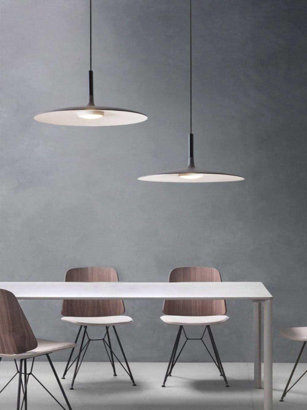 Lustra Pendant Lamp Aluminum Flat Disc - Letslighting