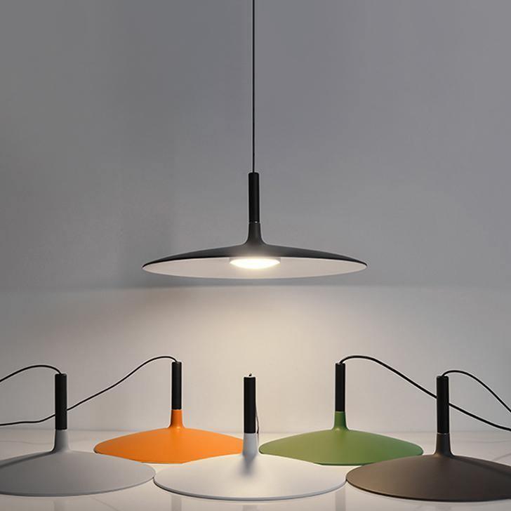 Lustra Pendant Lamp Aluminum Flat Disc - Letslighting