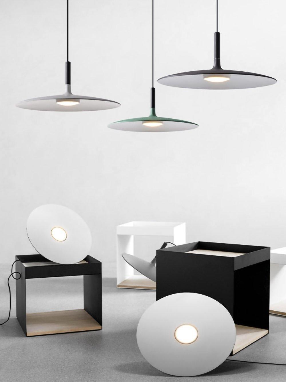Lustra Pendant Lamp Aluminum Flat Disc - Letslighting
