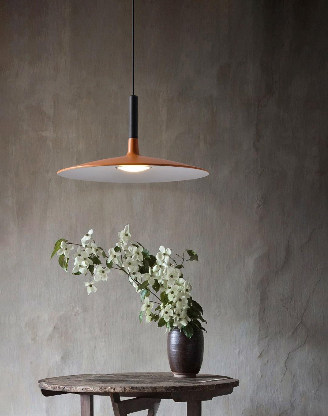 Lustra Pendant Lamp Aluminum Flat Disc - Letslighting
