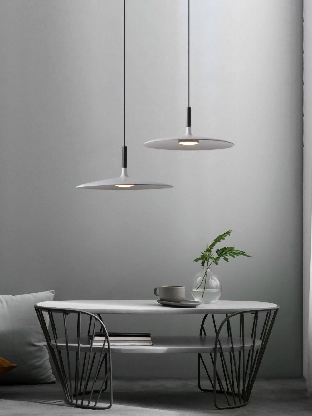 Lustra Pendant Lamp Aluminum Flat Disc - Letslighting