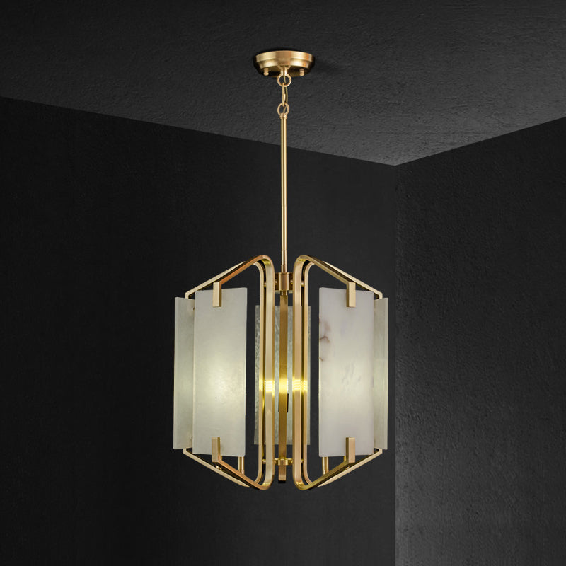 Luster Luxury Brass Alabaster Chandelier - Letslighting