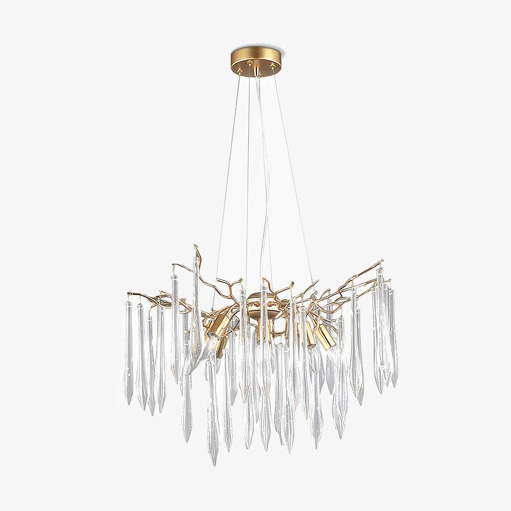 Lustra Chandelier Branch Crystal Pendant Sculptural Artistic - Letslighting